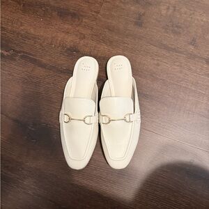 a new day Cream Loafers with Gold Detail